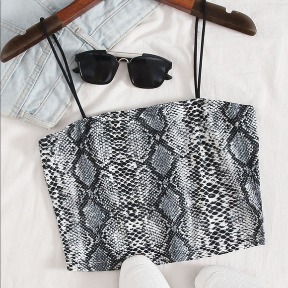 Snakeskin Crop Top - Picture 1 of 5
